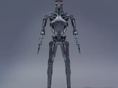 Rigged T-800 Terminator 3D model