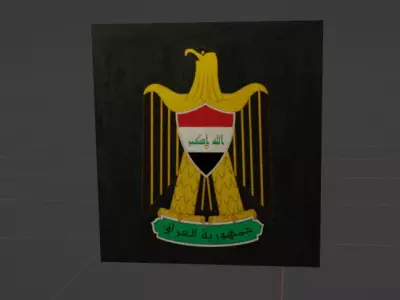 Republican Eagle iraq Free low-poly 3D model