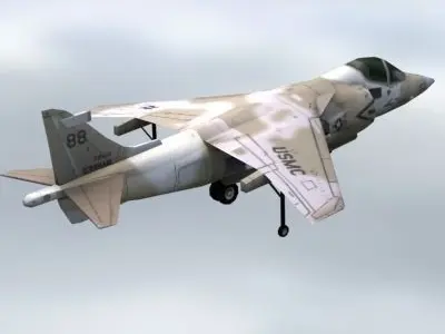 AV-8B HarrierII US Marines Low-poly 3D model