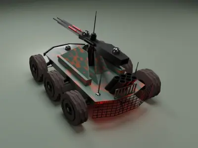 Machine gun robot-dron 3D model