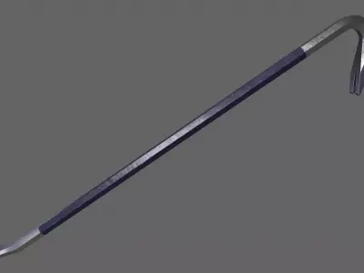 PBR Crowbar V1Blue Low-poly 3D model