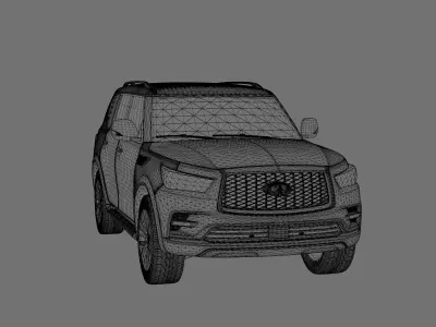 Infiniti QX80 2018 Low-poly 3D model