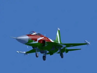 JF-17 Thunder Low polygon Display version Low-poly 3D model