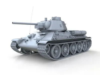 OT-34-76 - Model 1943 - Soviet Flame-Thrower Tank 3D model