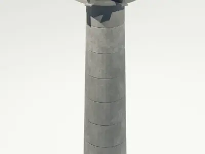 Concrete observation tower 3D model