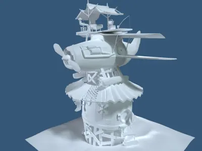 Old School Crash Bandicoot-themed 3D Environment Low-poly 3D model