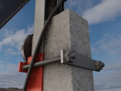 Low-Poly Andreaskreuz Version 2 Low-poly 3D model