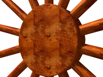 Ship Steering Wheel 3D model