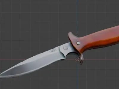 Knife 1 Low-poly 3D model