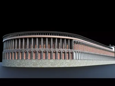 hippodrome 3d model roman building 3D model