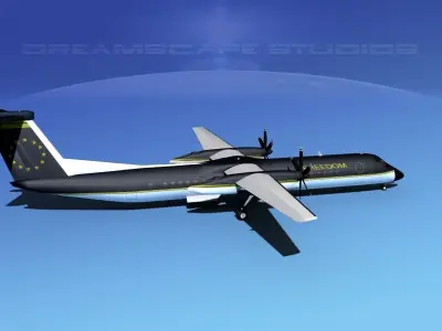Dehaviland DHC-8 400 Freedom Express 3D model