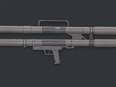 Rocket Launcher Game Ready 12 Low-poly 3D model