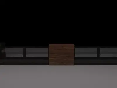 Kiosk Stand Low-poly 3D model