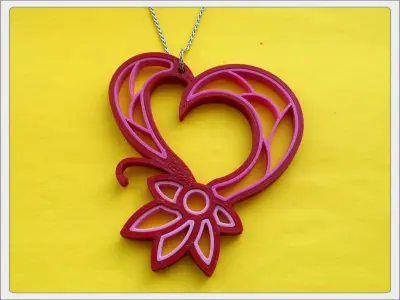 Quilling heart Free 3D print model