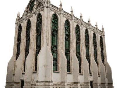 GOTHIC CASTLE BUILDING 7 Low-poly 3D model