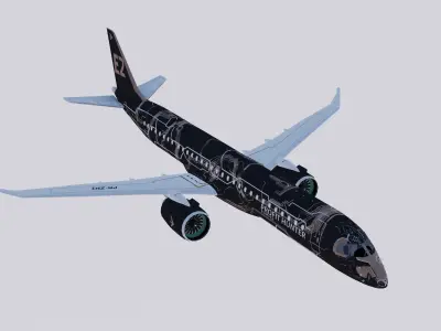 Embraer E-195 E-Jets E2 Tech Lion profit hunter 3D model