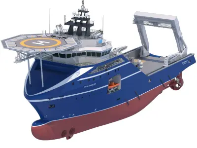 Anchor Handling Tug Rem Gambler 3D model
