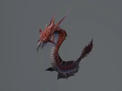 Monster Insect Fantasy Low Poly Low-poly 3D model