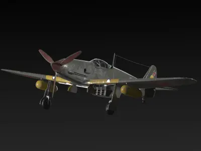 Kawasaki Ki 61 Hien Aircraft 3D model