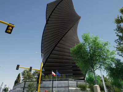 Residential and commercial building Stanczyk 3D model