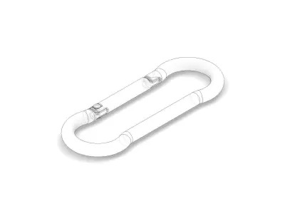 Carabiner 5 model as prop for 3D rendering 3D model