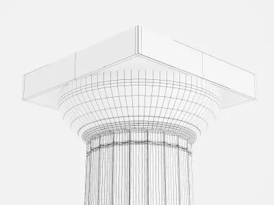 Greek Doric Column 3D Model Free low-poly 3D model