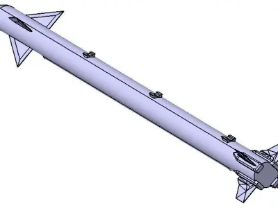 Aim 9 Sidewinder Missile Low-poly 3D model