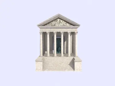 Roman temple 3D model