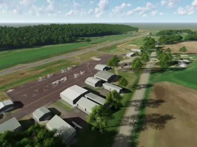 Morrisville-Stowe Airport Vermont 3D model
