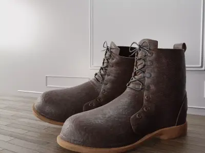 boots 3D model shoes 3D model