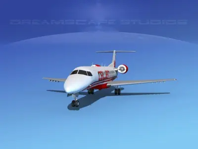 Embraer ERJ-135 CalJet 3D model