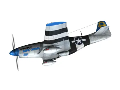 North American P-51D Mustang - Jumpin Jacques 3D model