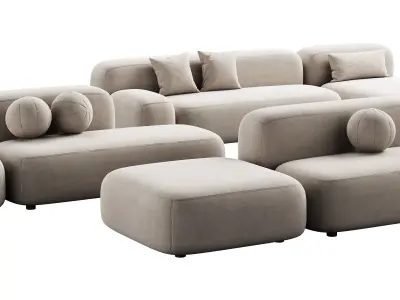 475 cloud modular sofa ribbl by divan ru part 1 3D model
