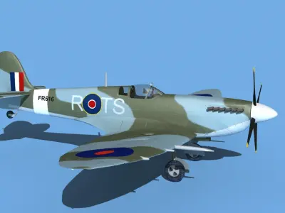 Supermarine Spitfire Mk IXb V06 3D model