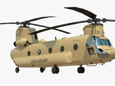 transport rotorcraft Chinook 3D model