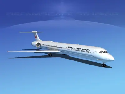 Douglas MD-80 Japan Airlines 3D model