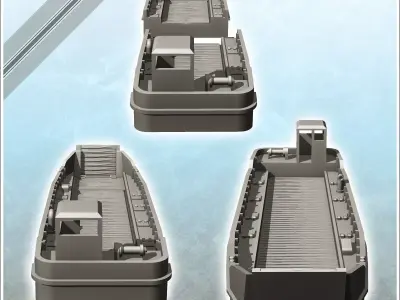 Pionierlandungsboot Pilabo 41 transport boat - Modern WW2 WW1 Wo 3D print model