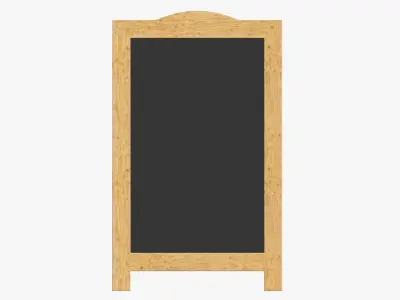 Chalkboard street display mockup 3D model