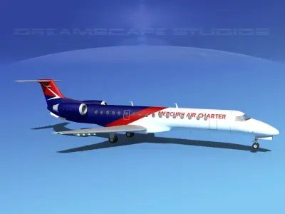 Embraer ERJ-145 Mercury Charter 3D model