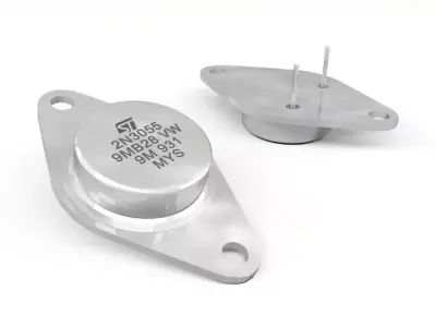 2N3055 transistor Low-poly 3D model