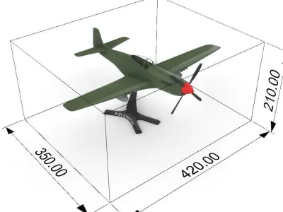 P51 D Mustang 1-32 3D print model