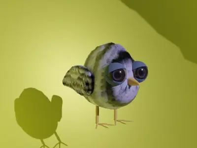 Stylized Bird for animations Free 3D model