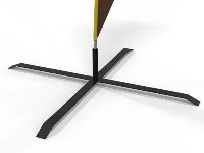 Teardrop Banner Flag 220cm - Commercial Display 3D model