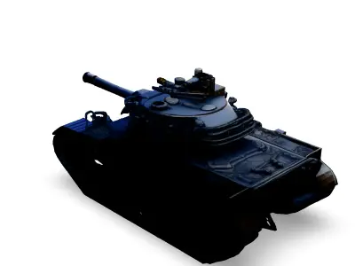 Realistic Battle Tank 3D Model Low-poly 3D model