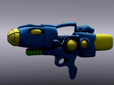 Watergun Low-poly 3D model