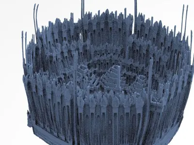 Dantes Hell Ring Tall 3D model