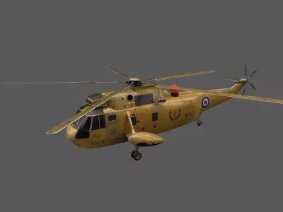 SeaKing Aircraft Low-poly 3D model