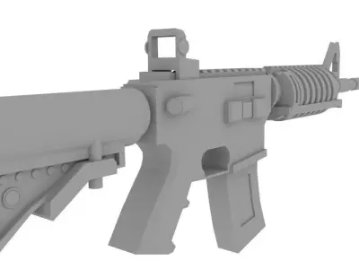 M4A1 Assault Rifle Low-poly 3D model