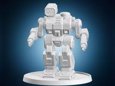 Bipedal Combat Robot Missile Pod Miniature 3D print model