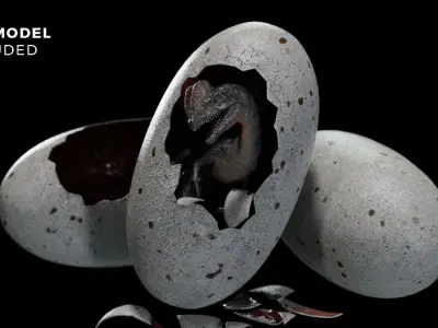 Dilophosaurus Dinosaur Low-poly 3D model